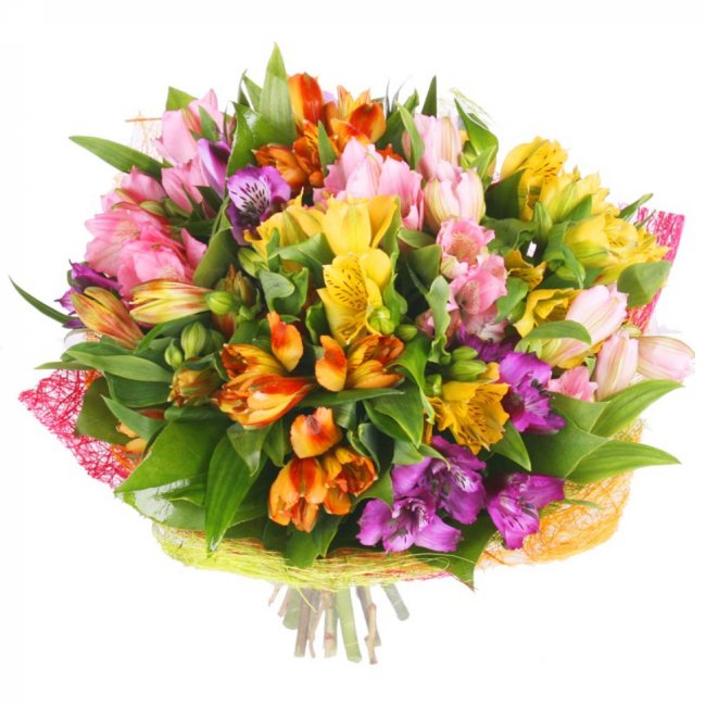 Букет цветов "Жар-птица"